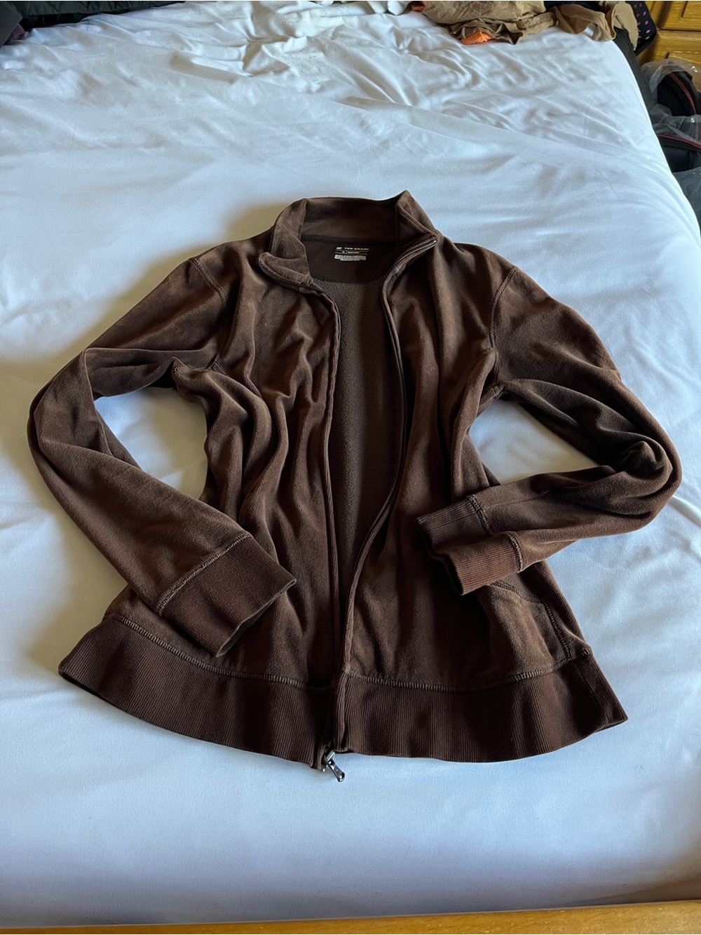 tek gear Women's Brown Full-Zip Utility Jacket